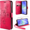 ivencase Handyhülle für Samsung Galaxy A36 5G Hülle mit 1 Stück Hartglas Schutzfolie, Flip Lederhülle Tasche Magnet Kartenfach Schutzhülle für Samsung A36 5G - Rot