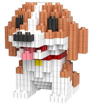 NOOLY Mattoni da Costruzione per Cani Micro, Set di Mattoncini per Adulti e Ragazzi Ragazze CLJM-01 (Beagle)
