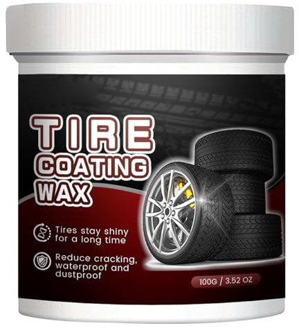 Tire Black Wax,Glart Reifenglanz Reifenglanzpaste,Reifenreinigercreme,Endurance High Gloss Reifenpflege,Autoreifen Pflege für Matten Seidenglanz,Reifenmontagepaste