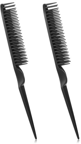 2 Stück Toupierkamm Haarkamm Antistatischer Teasing Brush Haarbürste Borstenkamm Strähnenkamm für Schneidekamm Friseur Frauen Zurückkämmen Haarwurzeln Toupieren
