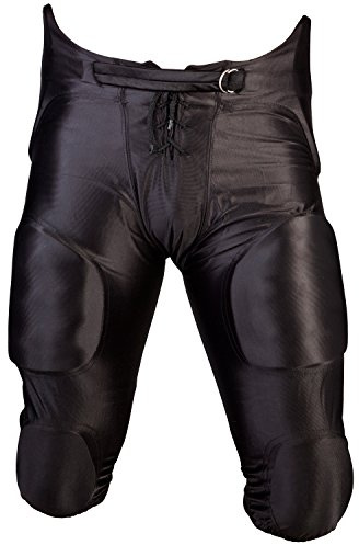 Cramer Pantalones de Juego de fútbol, 7 Almohadillas, tamaño Adulto, Niños Hombre, GPBKMD, Negro, M