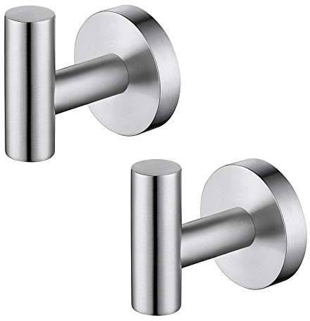 KES Ganchos para Pared 2 Piezas Percha Baño Ganchos Percheros Gancho Toallero Acero Inoxidable Cepillado, A2164DG-2-P2