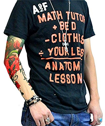 Lovelegis Manicotto Tattoo Indossabile Manica Tatuaggio Finto Cuore Rose Love Tribale W128 Idea Regalo Natale Compleanno Festa