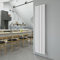 White Vertical Radiator 1800x408mm Double Flat Panel Designer Radiator Interior Design