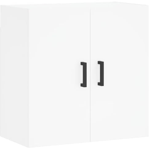 vidaXL Armoire Murale, Placard Suspendu avec Rangement, Meuble Flottant de Salon Salle de Séjour Intérieur, Moderne, Blanc Bois d'Ingénierie