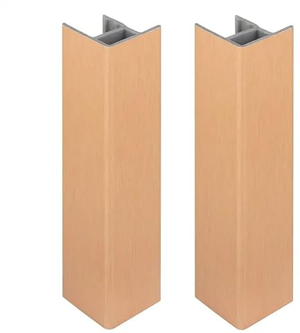 2x Jonction de plinthe 150mm bronze cuivre brossé angle Angulaire Coin Cuisine Raccord Connecteur Pied de meuble Profil PVC Plastique Finition