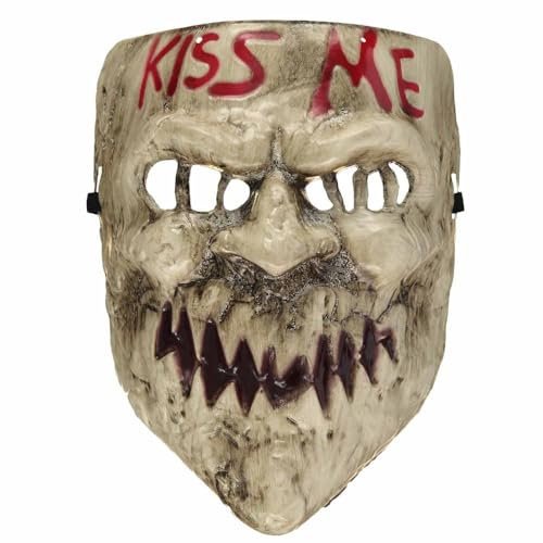 Fartoni Maschera Notte Del Giudizio Purge. Maschere Dell'Epurazione. Maschera Facciale E Maschera Dio, Clown, Croce, Sorriso Purgante. (Kiss Me)