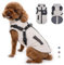 RUYICZB Hundejacke Mit Geschirr, Wasserdichter Warmer Hund Wintermantel Für Kleine Mittel Große Hunde, Warme Hundemantel Für Labrador Chihuahua Französische Bulldogge,Beige,M Chest 15.7