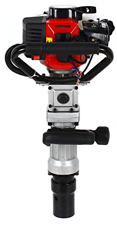 Pali a benzina,T Post Driver 2 Tempi Motore Push Stack Gas Recinzione Jack Hammer 32.7CC Benzina Driver Adatto per Recinzioni stradali E Agricole