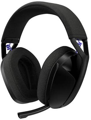 Logitech G G321 Lightspeed kabelloses Bluetooth-Gaming-Headset, dynamischer Komfort und Passform, 16-kHz-Schwingmikrofon, über 20 Std. Akkulaufzeit, PC, PS4, PS5, Nintendo Switch, Mobilgerät – Schwarz