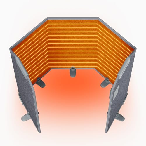 Under Desk Heater for Office, Foldable Under Desk Foot Warmer with 12H Timer & 8 Heat Levels, Portable Space Heater for Leg, Foot and Ankle, Safe & Quiet Anti-tilt Surrounding Panel Heater, Dark Grey