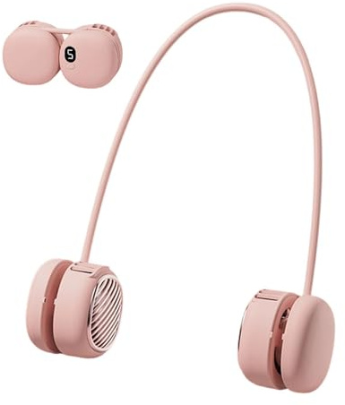 Genérico Ventilador de Cuello,5 Velocidades Silencioso Flexible Y Ponible - Ventilador De Cuello Recargable - Para Verano Camping Y Crucero Aire Automóvil Viaje Mujeres Y