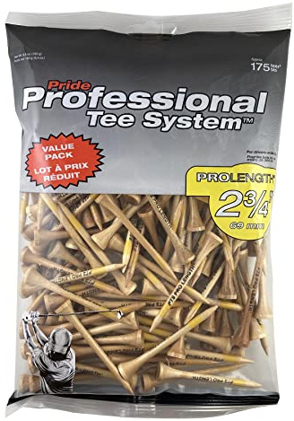 Pride Professional Tee System, 2-3/4 inch ProLength Tee, 175 count, Natural