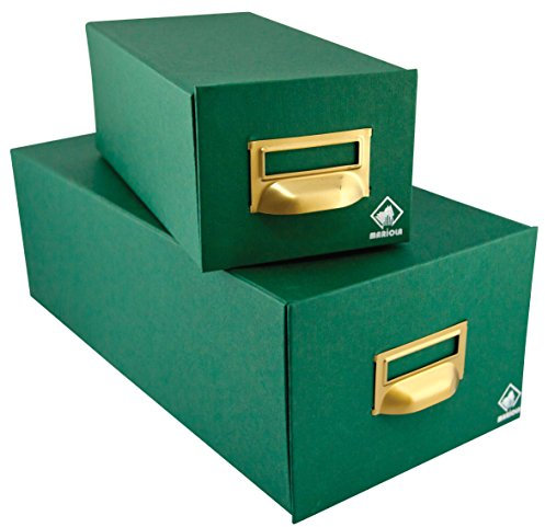 MARIOLA 5-500 Karteikasten gefüttertes Karton, grün