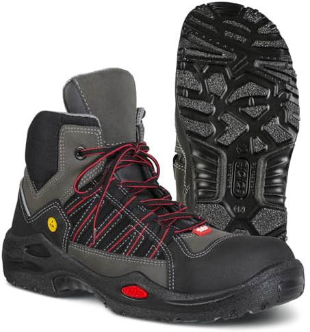 Ejendals 1625-41 Size 41 Jalas 1625 E-Sport Safety Boots - Black/Grey/Red