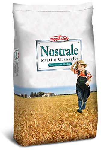 RAGGIO DI SOLE NOSTRALE Becco D’Oro Sacco da 22 kg Ideale per Le Fasi di accrescimento ed ovodeposizione Miscela di granaglie e Pellet per Galline, polli
