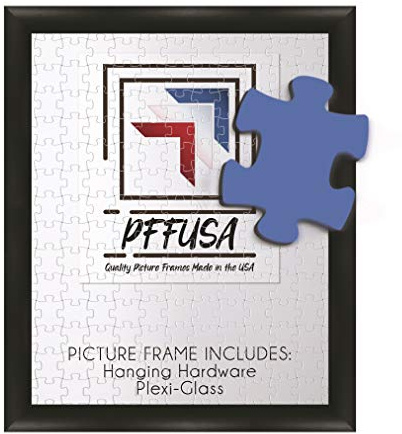 PFFO 15x20.5 Puzzle Frame for 15x20 Jigsaw Puzzles, Black Picture Frame, Modern Standard Frame Style