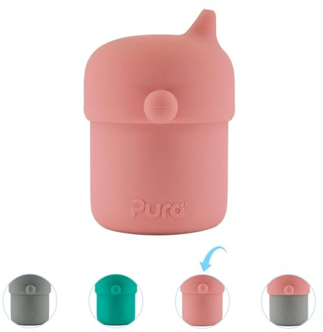 Pura - Drinkflessen - Pura my-my silicone tuitbeker 150ml - Pastel rose