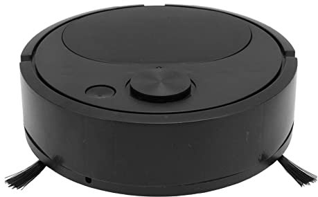 ASHATA Robot Vacuum Cleaner, Mini Robot Vacuum, Multifunctional USB Charging Smart Sweeping Robot, Daily Cleaning, for Wooden Flooring Tile Carpet (Black)