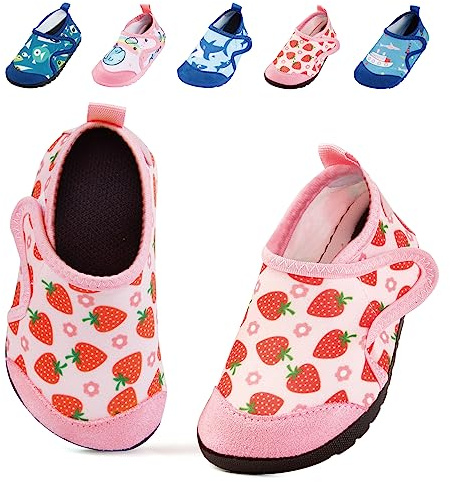 Toddler Water Shoes Kids Beach Swimming Pool Shoes, Quick Dry Non-Slip Barefoot Aqua Shoes for Children Boys Girls
