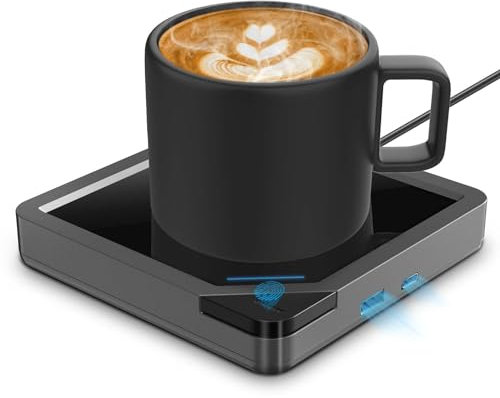 Acko USB Coffee Mug Warmer:Electric Coffee Cup Warmer for Desk 131℉/55℃ with Auto Shut Off-Coffee Accessories for Home Office Desk Black
