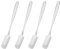 QUARKZMAN 4uds Inoxidable Acero Mini Espresso Cuchara 5 Pulgadas Café Cuchara Postre Cucharas Mini Revolver Cucharas Hielo Té Cucharas para Café Hielo Crema Té Azúcar, Plata
