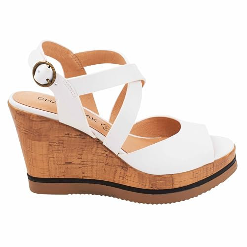 CHATTAWAK Damen 11heloisablanc38 Sandale mit Absatz, weiß, 38 EU