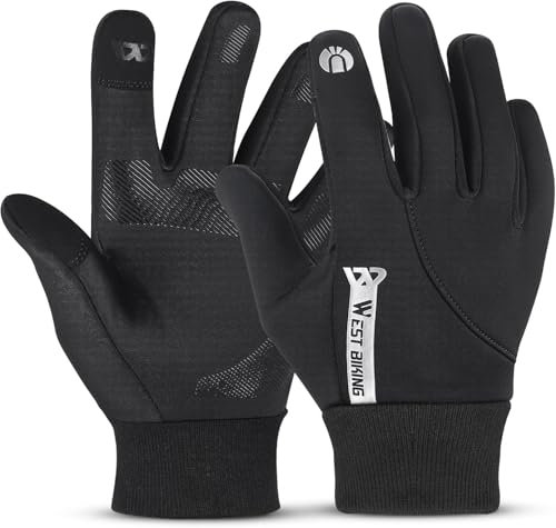 West Biking Fahrradhandschuhe Kinder - Winter Warme Handschuhe Kinder Touchscreen Sporthandschuhe, 2-12 Jahre Anti-Rutsch Reithandschuhe Kinder Mädchen Jungen Thermo Fleece Handschuhe Kinder (XXL)