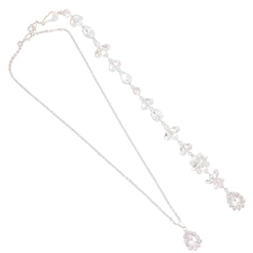 WATIIFUFU Collar Mujer de Piedra Preciosa Cadena de Espalda para Damas, Elegante y Único, Adecuado para Boda y Uso Diario