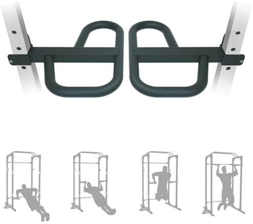 Dip Bar Attachment for 2x2 Squat Rack, Heavy Duty Power Rack Attachment with 5/8 or 1 Hole (For 2 x 2 Power Rack with Multi Grips)