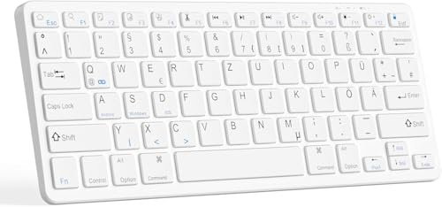 CC Store Deutsche Bluetooth Tastatur für iPad/Samsung, Tablet Tastatur Kompatibel mit iOS/Android/Windows für iPad, Samsung, Xiaomi,Lenovo,Huaiwei, USB-C Aufladen,Ultradünn,​Lange Akkulaufzeit
