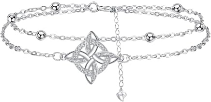 Yinsen Pulsera Nudo de Bruja Plata de Ley 925 Mujer Pulsera Nudo Celta,Joyas Regalos Para Mujer/Amigo/Hermanas