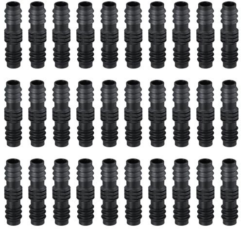 Aohyue 30 Stück Garten Schlauchverbinder, 16mm Kunststoff Tropfbewässerungsschlauch Verbindungsstücke, Gerade Bewässerungsverbinder, Tropfschlauch Bewässerungssystem Verbindungsteile