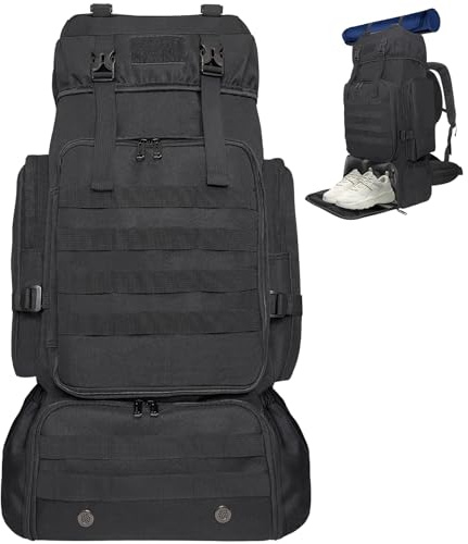 Wesoke 80L Hiking Rucksack Trekking Camping Backpack with Shoe Pocket for Men Women, Water Resistant Extra Large Travelling Luggage Bag Travel Backpack Daypack for Outdoor Cycling Climbing Touring