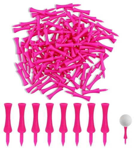 LACHT 50 Stück Tee da Golf in Plastica, Tee Golf, Golf Tee Professional Riutilizzabili, Accessori Golf Regalo per Golfisti o Famiglia, Allenamento Golf