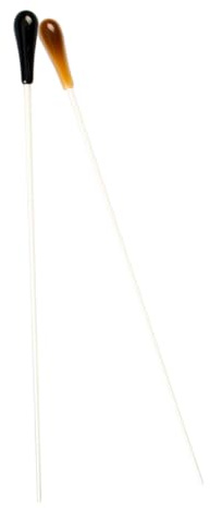 Alipis 2 pièces Bâtons de Chef Orchestre Résine Baguettes de Direction Flexibles et Durables pour Performance Scénique Noir et Jaune