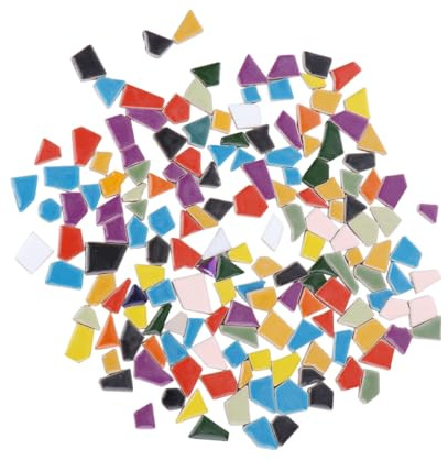 TOYANDONA Materiali Fai da Te per Mosaico Pietre Cristallo Irregolari 500 G Colori Assortiti, Decorazioni per Vasi, Cornici e Regali Creativi, Accessori Artigianali e Hobby Creativi