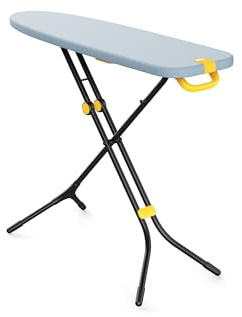 Joseph Joseph Glide Compact Strykbräda, Justerbar Höjd med Värmetåligt Underlag och Upphängningskrok, Grå