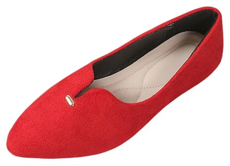 Générique Ballerines Femme Confortable Chaussures Confort Femme Pied Large | Talon Plat Simple Et Tissu Respirant en Microfibre Fine pour Voyage Loisirs Sortie entre Amis Et Marche en Automne