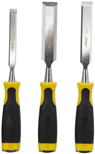 Rolson 56105 3 pc Wood Chisel Set 12, 19 & 25 mm