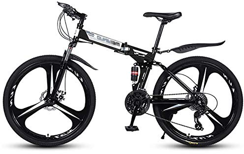 TRGCJGH Vélo De Montagne Pliant à Double Absorption des Chocs De 26 Pouces Course De Vitesse De Cross-Country Aluminium Pliage Facile en Un Clic,C
