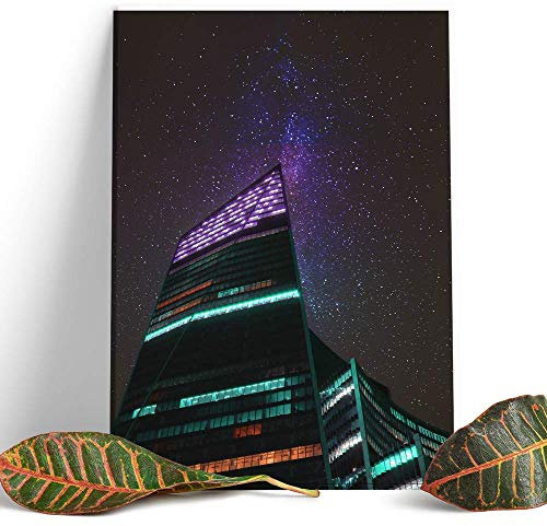 Neon London Poster | The Scalpel | Wall Art Cityscape Landscape Photo Print | A4 - A2