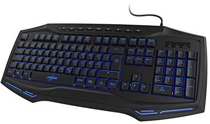 uRage Gaming-Keyboard “Exodus 300 Illuminated”, schwarz, Tastatur für PC Gamer, Anti-Ghosting, Win-Lock, leuchtet in 7 Farben, kabelgebunden, 57 x 3 x 21 cm