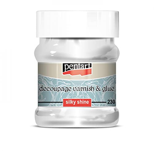 Pentart Decoupage - Barniz y pegamento, brillo sedoso, 230 ml