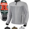 SHIMA OPENAIR Chaqueta Moto Hombre | Ligera y Transpirable Cazadora Moto Mesh de Verano Hombre con CE Espalda, Hombros, Codos Protecciones, Ajuste de la Anchura (Gris, 3XL)