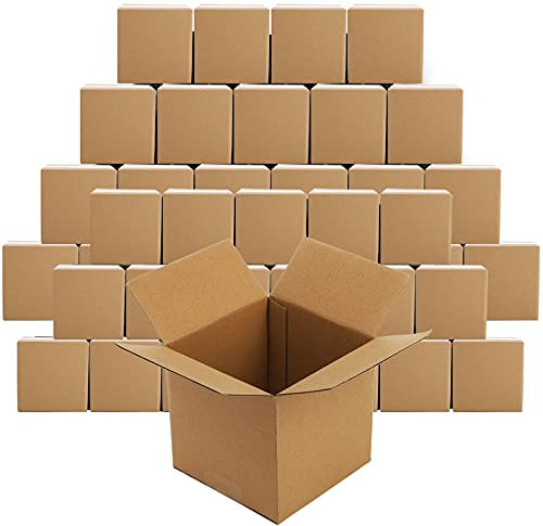 Peohud 30 Stück Versandkartons Braun,13x13x13cm Kleine Faltkartons Dreilagiger Wellpappkarton Cube Karton Schachtel Versandkarton Paketversand für Verpackung, Umzug, Versand, Lagerung