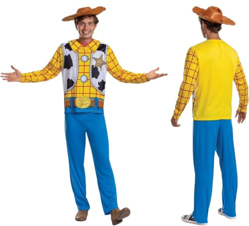 DISGUISE 158449C-EU Woody Basic Plus, Toy Story kostym för vuxna (EU), för män, flerfärgad, XXL (50-52)