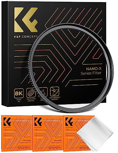 K&F CONCEPT 49mm to 82mm Step-Up Lens Adapter Ring For Filters, Made of Brass, Filter Step Rings Compatible with All 49mm Camera Lens & 82mm UV CPL ND Filter Accessory