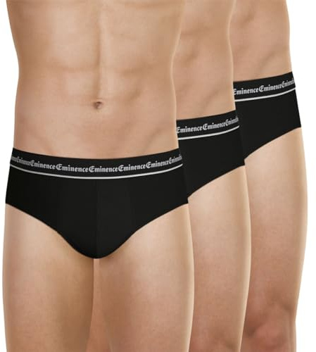 Eminence - Lot de 3 Slips Homme Business - Coton Premium Elasthanne - Avant et Coutures Doublés - Slips Stretch - Label Oeko-TEX® Standard 100 - Confort Optimal