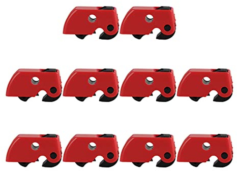 Lockout Tagout 10 stycken, miniatyr kretsbrytare, låsning, lås, litet elektriskt säkerhetslås, för automatsäkring, strömisolering